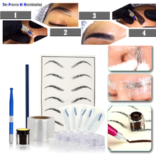 Microblading Pen Practice Skin Handmade Pen Makeup Eyebrow Tattoo Needle Pigment Kit 2020 New Tattoo eyebrow Set 2024 - buy cheap