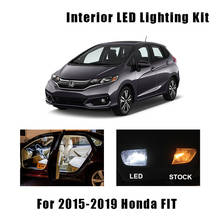 9 Bulbs White Interior LED Car Map Dome Light Kit Fit For Honda FIT 2015 2016 2017 2018 2019 Trunk Cargo License Plate Lamp 2024 - buy cheap