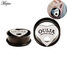 Miqiao fone de ouvido em forma de coração, 2 peças, 10mm-30mm, aço inoxidável, buzina única, piercing integrado, expansor de ouvido, brincos quente 2024 - compre barato