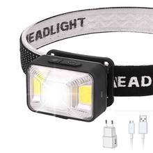 6000LM Super Bright Headlamp USB Rechargeable Headlight with Built-in Battery Red White Light Head Light Waterproof Lamp 18650