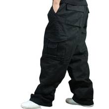 Plus Size Loose Baggy Cargo Pants Men Casual Harem Pants Cotton Wide Leg Trousers Hip Hop Joggers Pants Man Clothing 2024 - buy cheap