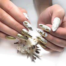 2020 New 3D Nail Art Stickers Bohemia Black White Gold Animal Image Nails Stickers for Nails Sticker Decorations Manicure Z348 2024 - buy cheap