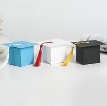 Cajas de Regalo de papel con forma de tapa, bolsas de regalo de dulces en negro/azul/blanco para decoraciones de fiesta para niños, suministros de fiesta de cumpleaños 2024 - compra barato
