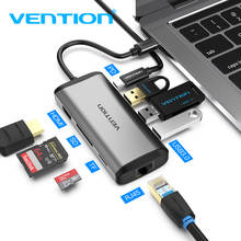 Док-станция Vention USB C, универсальный адаптер HDMI Type C для MacBook Pro 13 Air, разветвитель 3,1, порт Type-C для нескольких USB 3,0, разветвитель, концентратор 2024 - купить недорого