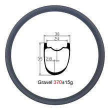 LIENGU-juego de ruedas para bicicleta de carretera, llanta de carbono sin cámara asimétrica, con freno de disco, 370g, 700C, 35mm, 2,8mm 2024 - compra barato