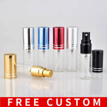 6 pc/lot 5ML 10ML Mini Portable Colorful Glass Perfume Bottle With Aluminum Atomizer Empty Cosmetic Containers For Travel 2024 - buy cheap