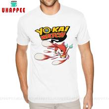 Impressão yo kai relógio t camisas masculino xxxl manga curta puro algodão branco tripulação pescoço t camisa 2024 - compre barato