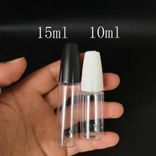 100pcs  New 10ml 15ml PET Empty Plastic Dropper Bottle With Needle Tips And Childproof Cap For E Liquid E Juice Nail Gel 2024 - buy cheap