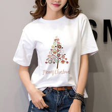 Fashion Women Camisetas Verano Mujer 2019 Thin Section T Shirt Christmas Print Harajuku Female Leisure Aesthetic Korean Clothes 2024 - buy cheap