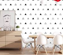 Декоративная настенная Скандинавская настенная бумага с черно-белым кирпичом, домашний декор, геометрические обои для стен гостиной, спальни 2024 - купить недорого