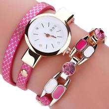 Watch Women Ladies Fashion Bracelet Watch Faux Leather Band Round Dial Analog Quartz Wrist Watch relogio feminino complementos m 2024 - buy cheap