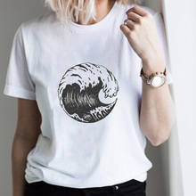 2020 Skuggans Creative Line Art T Shirt Female Korean Summer Shirt Women Harajuku Casual Top Tee O-neck Abstract Simple T-shirts 2024 - buy cheap