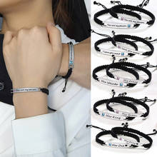 Pulseira trançada greys anatomy da amizade, bracelete personalizado 2024 - compre barato