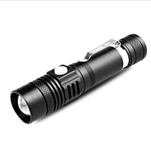 USB charging glare mini flashlight XLM-T6 LED lamp beads Waterproof Torch Zoomable 4 lighting modes Multi-function USB charging 2024 - buy cheap