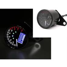 Universal Motorcycle Speedometer LED Digital Tachometer Crystal Instrument Gauge Odometer with Fuel Meter Indicator 2024 - купить недорого