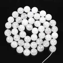 Natural Stone White Transparent Alabaster Charm Loose Beads For Jewelry Making Needlework Bracelet DIY Strand 6-10MM 2024 - buy cheap