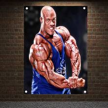 Bodybuilder Motivational Workout Posters Exercise Bodybuilding Banners Wall Art Flags Canvas Painting Tapestry Gym Wall Decor 2024 - buy cheap
