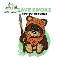 Earlfamily-adesivo de 13cm x 8.9cm para carro, para guardar ewoks em outono e inverno, amortecedor, decalque de personalidade, assentos de carro 2024 - compre barato