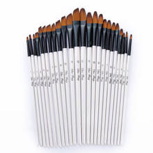 12Pcs Tip / Flat Paint Brushes Paint Brushes Set Artist Paint Brushes Set Acrylic Oil Watercolor Painting Craft Art Kit 2024 - buy cheap