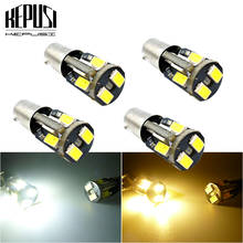 Bombillas LED para interior de coche, lámpara Canbus de 12V, blanco, amarillo y ámbar, BA9S 10 SMD 5630, 4 piezas, t4w h6w 2024 - compra barato