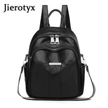 JIEROTYX-mochila elegante de cuero para mujer, bolso escolar de viaje de alta calidad, color negro, Retro, 2020 2024 - compra barato