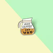 Broche de esmalte para café broche de café, joia com alfinete personalizado para fazer café presente para amigos 2024 - compre barato