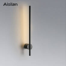 Aisilan led creative long strip minimalist wall lamp bedroom modern Wall Light living room background bedside lamps with switch 2024 - buy cheap