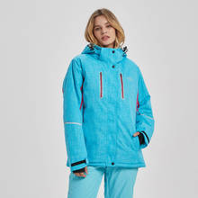 Зимняя Лыжная куртка для женщин, Брендовая женская супертеплая водонепроницаемая ветрозащитная женская зимняя куртка, куртка для катания на лыжах и сноуборде для женщин 2024 - купить недорого