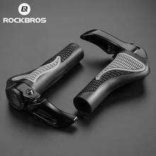 ROCKBROS-extremos de barra de componentes para bicicleta, empuñaduras de goma y aluminio, mango ergonómico de empuje, mangos suaves 2024 - compra barato
