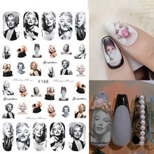 3D наклейки для ногтей клейкие наклейки Одри Хепберн Иисус, Дева Мария дизайн ногтей слайдеры фольга бумажные украшения Маникюр TRF185-193 2024 - купить недорого