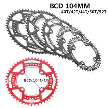 40/42/44/50/52T Mountain Bicycle Chainwheel MTB bike crankset Aluminum Narrow Wide Chainring 2024 - buy cheap