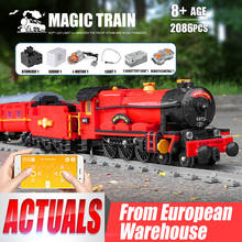MOULD KING-tren mágico motorizado para niños, modelo de montaje de bloques de construcción, juguetes, regalos de Navidad, 12010 2024 - compra barato