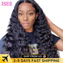 Peruvian Water Wave 4X4 Lace Closure Human Hair Wigs For Women Lace Front wig For Women 180% Density Water Wave  Wigs 2024 - buy cheap