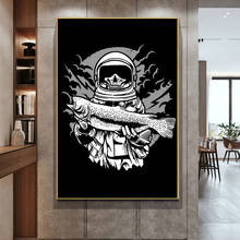 Astronaut Bicycle Fish Skater Galaxy Boat Canvas Painting Nordic Posters and Prints Wall Art Pictures for Living Room No Frame 2024 - buy cheap