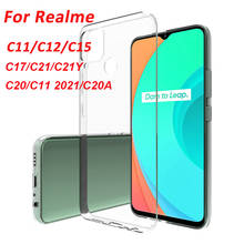 Funda protectora de silicona transparente para OPPO Realme, carcasa suave de TPU, para modelos C15, C12, C17, C21, C21Y, C20 y C20A, 2021 2024 - compra barato