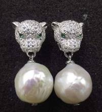 Pendientes de perlas blancas del Mar del Sur, 12mm, naturales, a la moda 2024 - compra barato