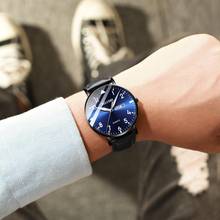 Мужские часы Топ бренд класса люкс Бизнес Мужские часы классический кожаный ремешок кварцевые часы Дата День светящиеся мужские часы Relogio Masculino 2024 - купить недорого