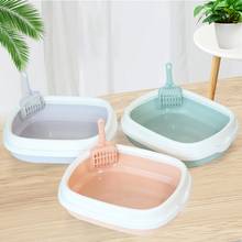 Pet Toilet Bedpan Anti Splash Cats Litter Box Cat Dog Tray With Scoop Kitten Dog Clean Toilette Home Plastic Sand Box Supplies 2024 - buy cheap