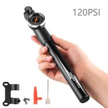 Bicycle Mini Pumps 120PSI Telescopic Hose High Pressure Pump With Gauge Ball Needle Tire Tube Inflator Bike Motorcycle Air Pump 2024 - buy cheap