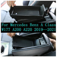 Central Multifunction Storage Box Phone Tray Accessory Cover Kit Fit For Mercedes Benz A Class W177 A200 A220 2019 2020 2021 2024 - buy cheap