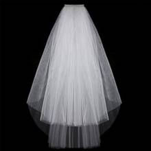 2019 Simple Short Tulle Wedding Veils Cheap 2016 White Ivory Bridal Veil for Bride for Mariage Wedding Accessories 2024 - buy cheap