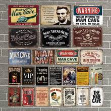 Man Cave Club Bar Metal Sign Size 20x30cm Wall Tin Metal Plaque Poster  Decorative Iron Plaque Vintage Plate Bar Sign 2024 - buy cheap