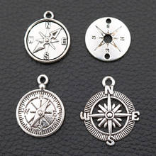 10pcs Silver Plated Retro Multi Style Compass Pendant Hip Hop Necklace Bracelet Accessories DIY Charms For Jewelry Crafts Making 2024 - buy cheap