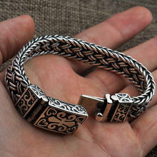 100% 925 Sterling silver Men's&Women's Bracelet Wide 11mm Retro Punk Rock Wire-cable Link Chain Bracelet Thai Silver Jewelry 2024 - buy cheap