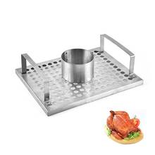 Stainless Steel Beer Can Chicken Holder Roaster Grill Rack Barbecue Grill Basket Turkey Roasting Rack for Grill Smoker 8.78inch 2024 - buy cheap