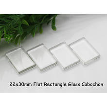 10pcs 22x30mm Rectangle Glass Cabochons Cameo Domed Tile Flat Back Transparent Clear Glass Fit Pendant DIY Jewelry Making 2024 - buy cheap