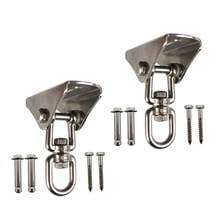 2PCS Heavy Duty Stainless Steel 360 Degree Swivel Hanging Kit Swing Hangers For Wooden Sets Tire Swing Swivel Seat Yoga 2024 - buy cheap