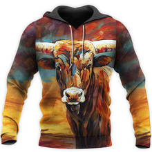 3D All Over Printed Texas Longhorn Cow Hoodies Sweatshirt Unisex Fashion Casual Zip Jacket Z02 2024 - buy cheap