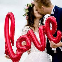 Red Rosegold Wedding Balloons Ligatures Love Letter Foil Balloon Anniversary Valentines Birthday Party Decoration Baby Shower 2024 - buy cheap