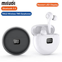 Fones de ouvido tw13 tws com bluetooth., headset digital à prova d'água para iphone, xiaomi e huawei. 2024 - compre barato